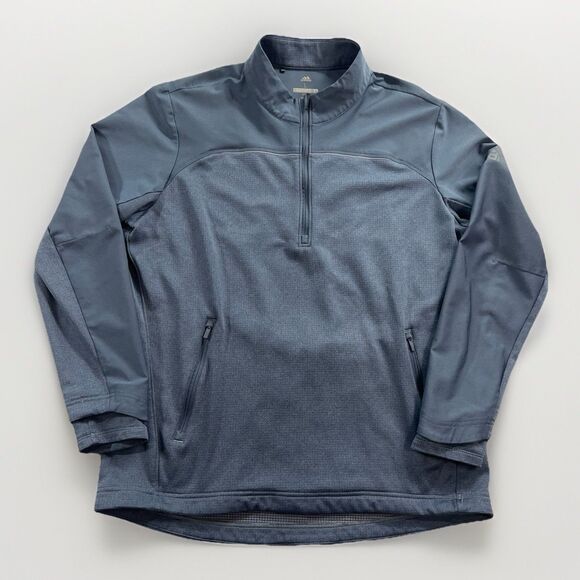 adidas Other - Adidas Mens Quater Zip Golf  Pullover‎ Blue Gray Color Size Large Activewear